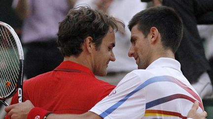 Novak Djokovic et Rafael Nadal lors de la demi-finale 2011 à Roland-Garros