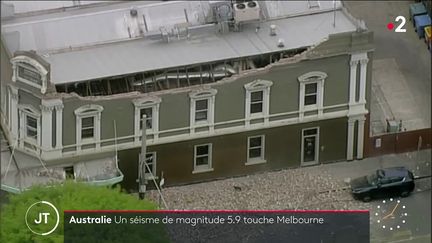 Les dégâts du séisme à Melbourne (Australie) (France 2)