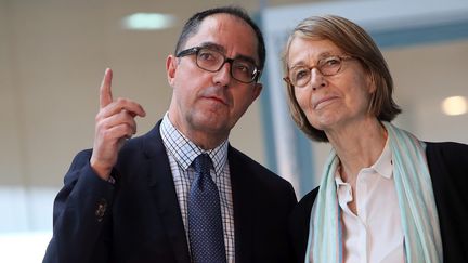 Jean-Luc Martinez, président directeur du Louvre, avec la ministre de la Culture Françoise Nyssen, le 27 mars 2018.
 (Séverine Courbe / La Voix du Nord / MaxPPP)