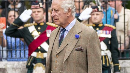 King Charles III at Balmoral, Scotland, August 21, 2023. (JANE BARLOW / AFP)