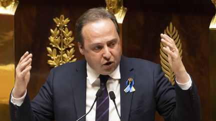 Jean-Christophe Lagarde, le 1er mars 2022, à l'Assemblée nationale. (ARNAUD DUMONTIER / MAXPPP)