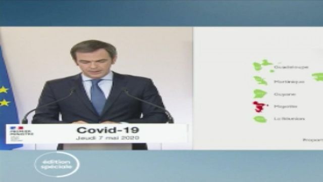 Olivier Veran présente les cartes et les trois indicateurs face à l'épidémie