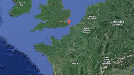 Un s&eacute;isme, dont l'&eacute;picentre se situait au sud-est de l'Angleterre, a &eacute;t&eacute; ressenti dans le Pas-de-Calais, dans la nuit du 21 au 22 mai 2015. ( GOOGLE MAPS)