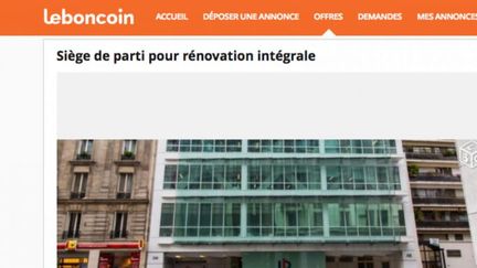 L'annonce&nbsp;sur Leboncoin. (Capture d'écran du blog de Cédric Thoma)