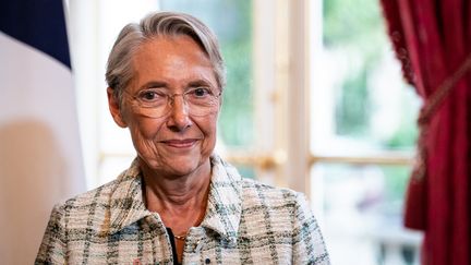 Elisabeth Borne à Paris le 4 octobre 2023. (XOSE BOUZAS / HANS LUCAS / AFP)