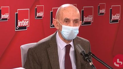 Louis Gallois, président de l'expérimentation "Territoires zéro chômeur", le 18 janvier sur France Inter. (FRANCEINTER / RADIOFRANCE)