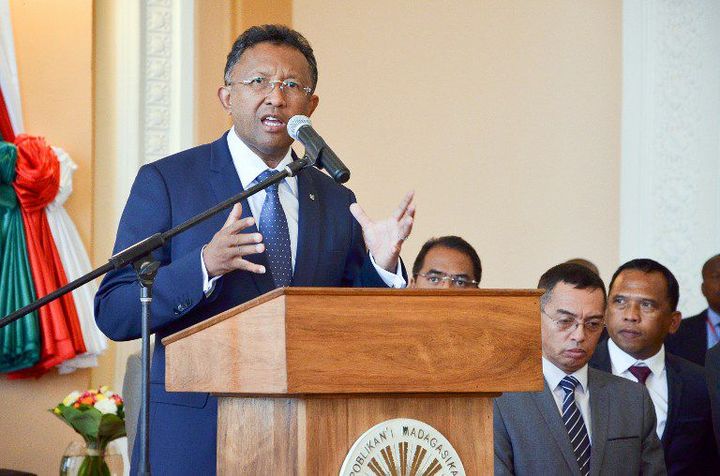 Le président Hery Rajaonarimanpianina menacé de destitution après le vote de l'Assemblée nationale malgache. (AFP/Tantely Andria Malala)