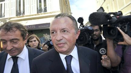 Jean-Noël Guérini à son arrivée au palais de justice de Marseille (AFP)