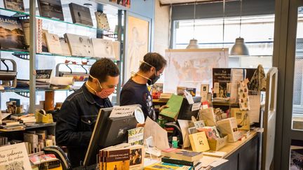 La librairie "Les Sandales d'Empédocle" à Besançon (Doubs). (Jean-François Fernandez / RADIO FRANCE)