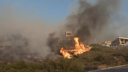 Grèce : les incendies ravagent le centre du pays (France 3)