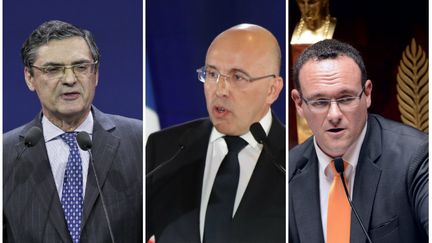 Patrick Devedjian, Eric Ciotti et Damien Abad (de gauche à droite) font partie des présidents de départements qui ont signé la tribune en soutien de Fillon.&nbsp; (AFP)