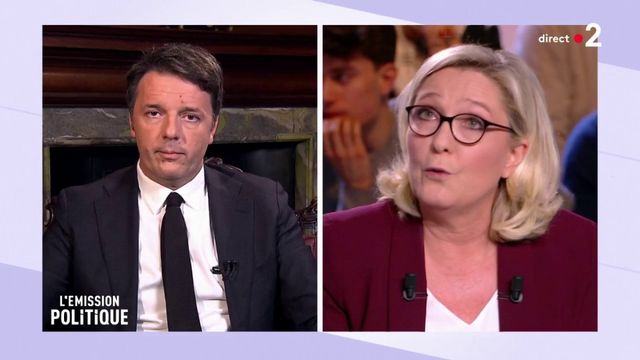 "L'Emission politique" : vif échange entre Matteo Renzi et Marine Le Pen