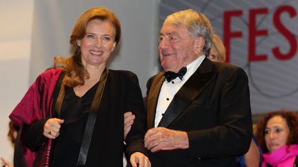 La compagne du Président de la République est arrivée dimanche à Cannes. Elle a assisté à la projection du film fleuve de Claude Lanzmann  "Le dernier des injustes"
 (Jean-François Lixon)