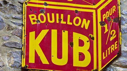 Publicité pour le bouillon KUB. (GUY THOUVENIN / GAMMA-RAPHO)