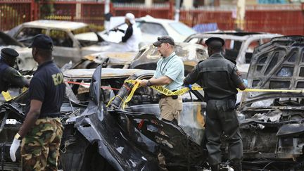 Un centre commercial d'Abuja, capitale du Nigeria, vis&eacute; par un attentat de Boko Haram, le 26 juin 2014. (AFOLABI SOTUNDE / REUTERS )