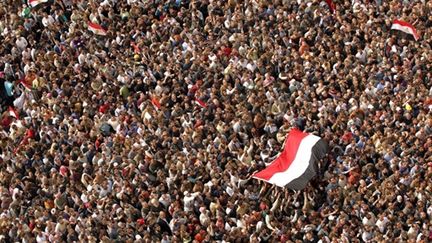 La place Tahrir au Caire, le "jour du départ" (4 février 2011) (AFP PHOT0/MARCO LONGARI)