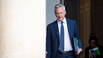 Le ministre de l'Economie Bruno Le Maire, le 16 mai 2023 à l'Elysée, à Paris. (XOSE BOUZAS / HANS LUCAS / AFP)