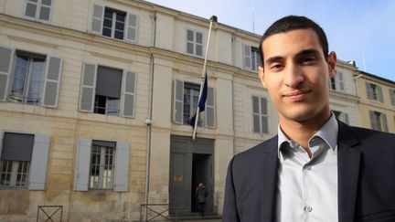 L'ancien porte-parole de La République en marche, Rayan Nezzar, à La Rochelle (Charente-Maritime), le 9 janvier 2018. (MAXPPP)