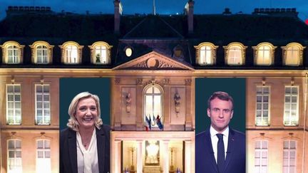 Mardi 12 avril, le comparateur du 20 Heures présente les propositions sur l'Europe des deux candidats qualifiés au second tour de l'élection présidentielle, Emmanuel Macron et Marine Le Pen. &nbsp; (France 2)