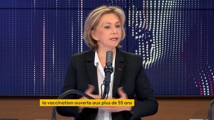 Valérie Pécresse, présidente de la région Ile-de-France, lundi 12 avril 2021 sur franceinfo. (FRANCEINFO / RADIOFRANCE)