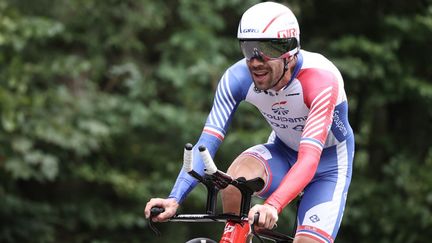 Thibaut Pinot sur le Tour de France, le 19 septembre 2020. (KENZO TRIBOUILLARD / AFP)