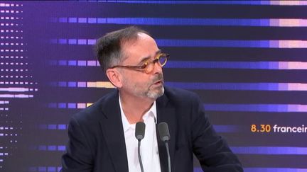 Robert Ménard était l'invité du 8.30 franceinfo du 19 février 2024. (FRANCEINFO)