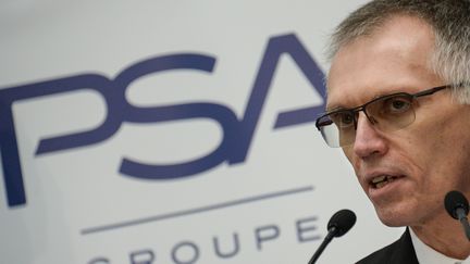 Le PDG de PSA-Citroën, Carlos Tavares, le 23 février 2018, à Mulhouse (Haut-Rhin). (SEBASTIEN BOZON / AFP)