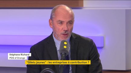 Stéphane Richard, PDG d'Orange, invité de franceinfo jeudi 6 décembre 2018. (FRANCEINFO)