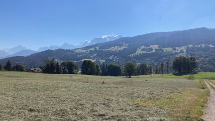 Le Mont Blanc se dévoile sur les chemins autour de Megève. (INGRID POHU / RADIOFRANCE)