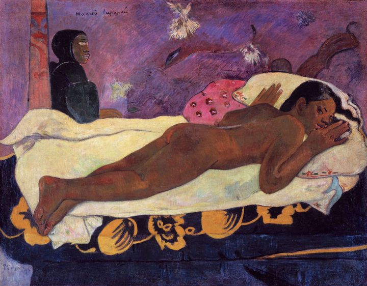 Paul Gauguin, "Manaó tupapaù (L'Esprit veille, dit aussi L'Esprit des morts veille)", 1892, Buffalo, New-York, collection Albright-Knox Art Gallery, collection A. Conger Goodyear
 (Albright-Knox Art Gallery)