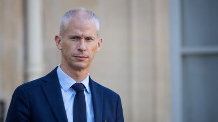 Le ministre Franck Riester quitte un conseil des ministres à l'Elysée (Paris), le 10 novembre 2021. (CARINE SCHMITT / HANS LUCAS / AFP)