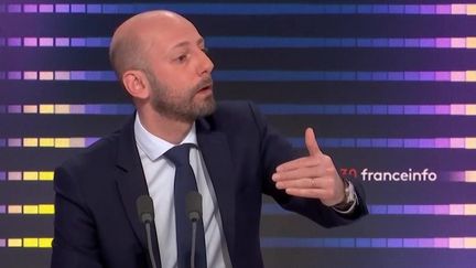 Stanislas Guerini, député de Paris et délégué général de La République en marche, était&nbsp;lundi 21 février l’invité du 8h30 franceinfo.&nbsp; (FRANCEINFO / RADIOFRANCE)