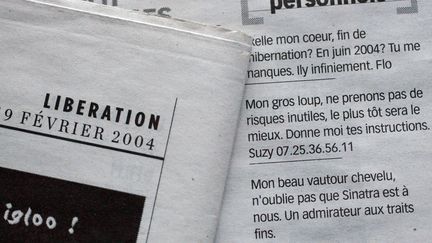 Une petite annonce laissée par le groupe AZF dans Libération à l'intention du ministère de l'Intérieur, le 19 février 2004. (AFP)