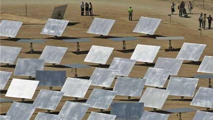 &nbsp; (Panneaux solaires dans le désert du Sud d'Israel © TARA TODRAS-WHITEHILL/AP/SIPA)