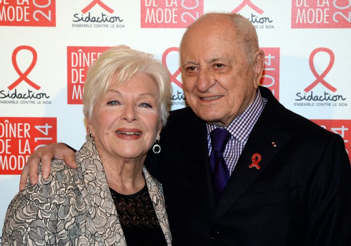 Pierre Bergé a co-fondé Ensemble contre le SIDA, devenu Sidaction, avec Line Renaud en 1994.
 (PIERRE ANDRIEU / AFP)