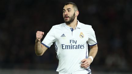 Karim Benzema, auteur d'un doublé à Eibar  (BEHROUZ MEHRI / AFP)