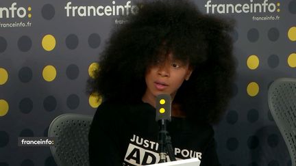Assa Traoré, le 3 avril 2019, sœur d'Adama mort le 19 juillet 2016. (FRANCEINFO / RADIOFRANCE)