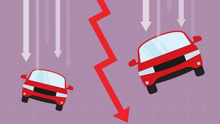 La filière automobile en souffrance.&nbsp;&nbsp;200&nbsp;000 postes aujourd'hui contre 260&nbsp;000 il y a une dizaine d'années.&nbsp;Et 100 000 pourraient disparaître d'ici 2035. (Illustration) (TOMMY / DIGITAL VISION VECTORS / GETTY IMAGES)