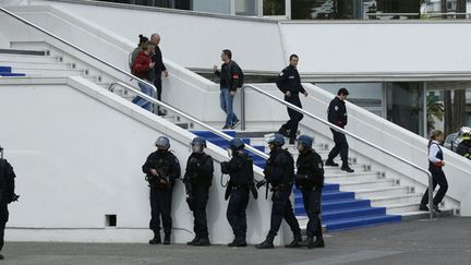 Simulation d'attaque terroriste au Palais des festivals, à Cannes (21 avril 2016)
 (Valéry Hache / AFP)