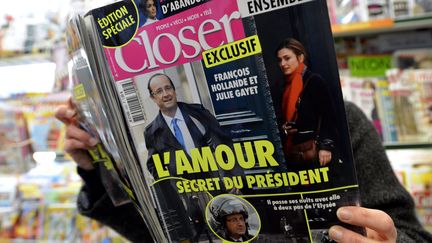 Le magazine "Closer" du 10 janvier 2014 affirmait que Fran&ccedil;ois Hollande entretenait une liaison secr&egrave;te avec l'actrice Julie Gayet. (MAXPPP)