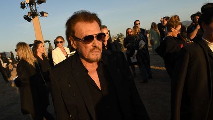 Johnny Hallyday le 11 mai 2017 à Los Angeles, Californie (Eats-Unis), lors d'un défilé Dior. (FARRELL / BFA / SHUTTERSTOC / SIPA / REX)