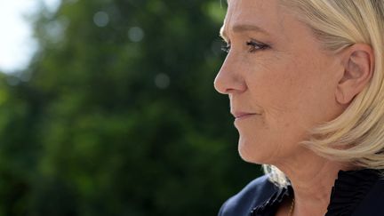 Marine Le Pen, à l'Elysée, à Paris, le 26 août 2024. (BERTRAND GUAY / AFP)