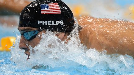 Michael Phelps, le 3 ao&ucirc;t 2012.&nbsp; (CHRISTOPHE SIMON / AFP)