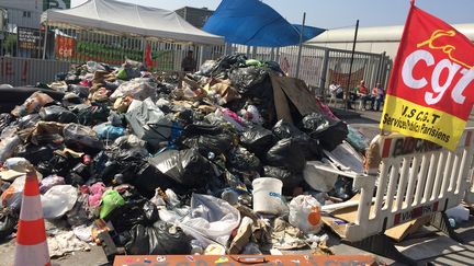 Depuis une dizaine de jours, l'usine de traitement de déchets d'Ivry-sur-Seine/Paris 13 est bloquée par une grève d'agents de la Ville de Paris contre la loi Travail. (BASTIEN BOCQUEL / FRANCETV INFO)