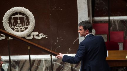 Le Premier ministre Manuel Valls, le 8 avril &agrave; l'Assembl&eacute;e nationale pour son premier discours de politique g&eacute;n&eacute;rale. (LCHAM / SIPA)