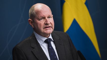 Le haut fonctionnaire suédois, Dan Eliasson, le 20 mars 2020 à Stockholm (Suède). (JONATHAN NACKSTRAND / AFP)