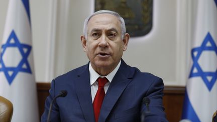 Le Premier ministre israélien,&nbsp;Benyamin Nétanyahou, le 10 février 2019 à Jérusalem.&nbsp; (GALI TIBBON / POOL / AFP)