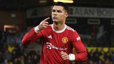 Cristiano Ronaldo a inscrit un but face à Burnley, jeudi 30 décembre 2021. (DANIEL LEAL / AFP)