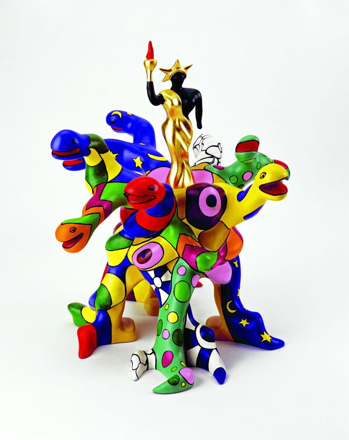 Niki de Saint Phalle, Tree of Liberty (Queen Califia), 2001, polyester peint, feuille d’or, 48x50x54cm (©  2022 Niki Charitable Art Foundation / Adagp, Paris)