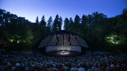 Un concert (celui de Nelson Goerner) au festival de La Roque-d'Anthéron, août 2021. (VALENTINE CHAUVIN)